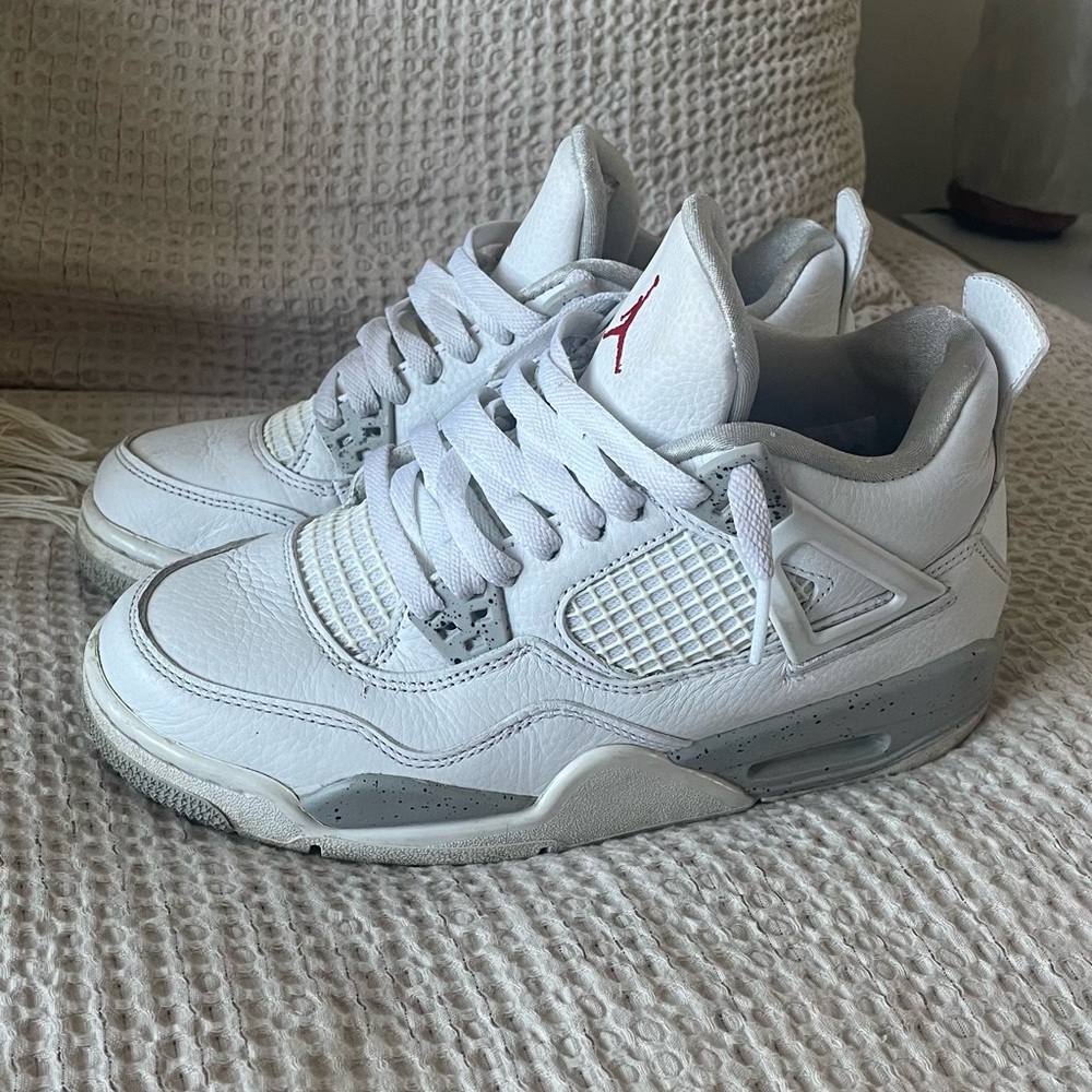 Jordan White and Grey Low-Top Basketball Sneakers